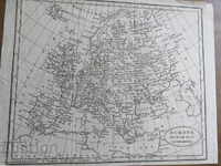 1820 - MAP OF EUROPE = ORIGINAL +
