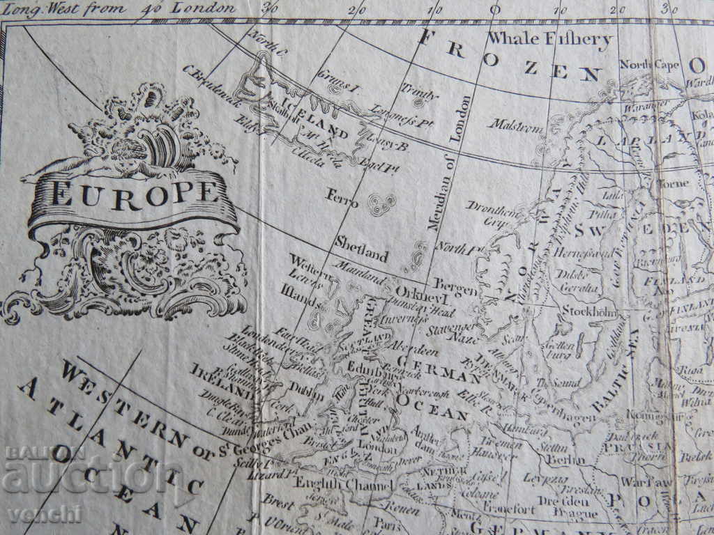 Auction 1798 - MAP OF EUROPE = ORIGINAL + Auction 1798 - MAP OF EUROPE = ORIGINAL +