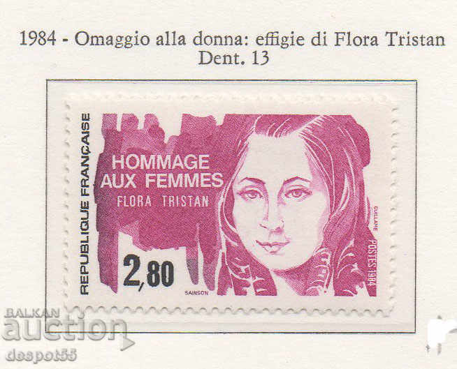 1984. Франция. Флора Тристан, френска писателка и феминистка