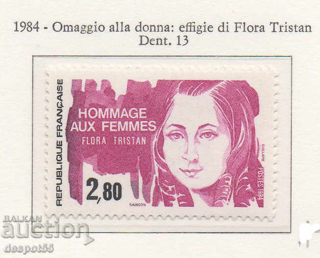 1984. Franţa. Flora Tristan, scriitoare și feministă franceză