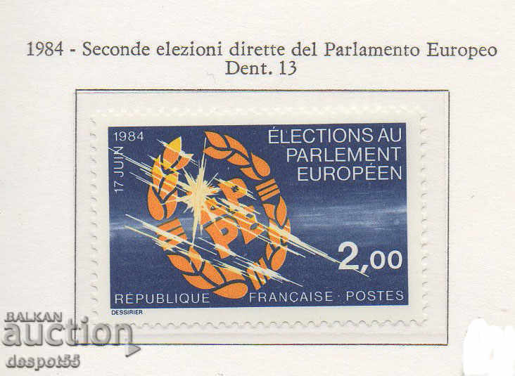 1984. Франция. Втори преки избори за Европейски парламент.