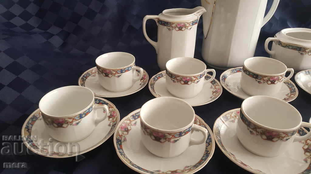 Auction Porcelain antique coffee set Auction Porcelain antique coffee set