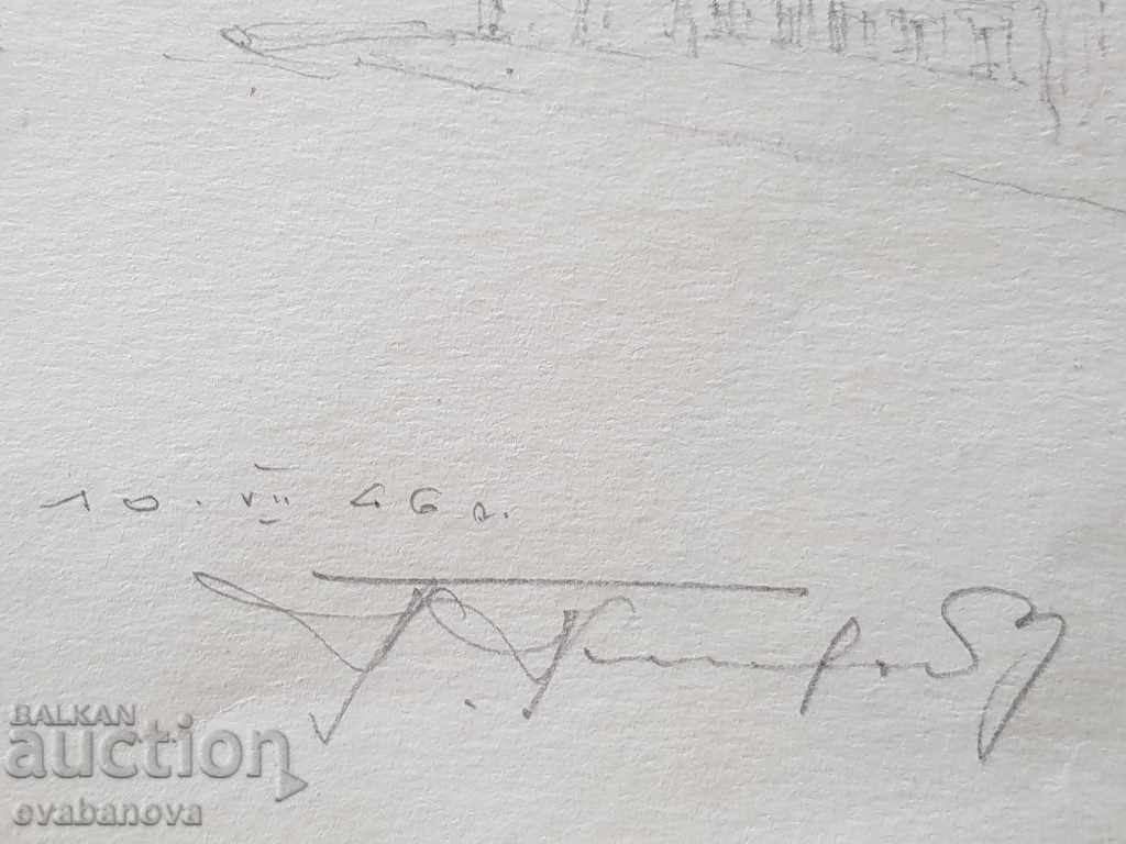 Master drawing Toma Petrov(1908-1972) Gradxa drawing - 5 Master drawing Toma Petrov(1908-1972) Gradxa drawing - 5