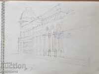 Майсторска рисунка Тома Петров(1908-1972) Градкса рисунка