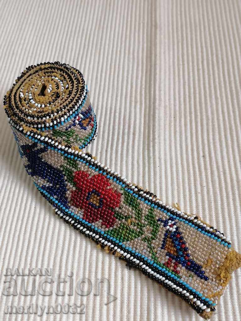 Licitație Curea costum cu margele Curea albastra cu margele