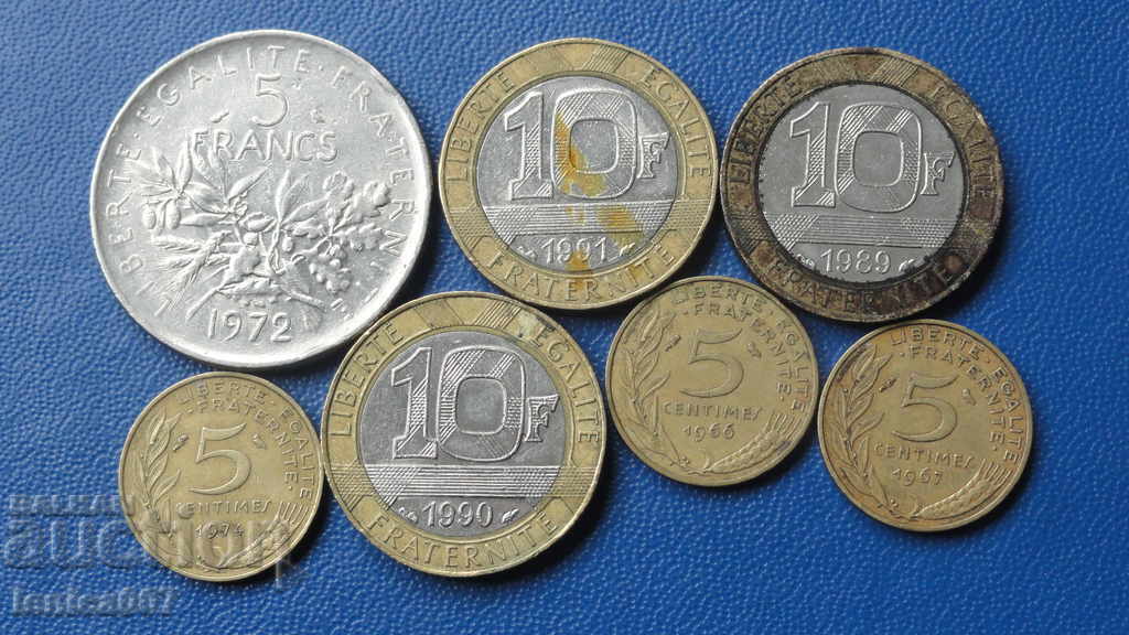 Delivery of France - Coins (7 pieces) Delivery of France - Coins (7 pieces)
