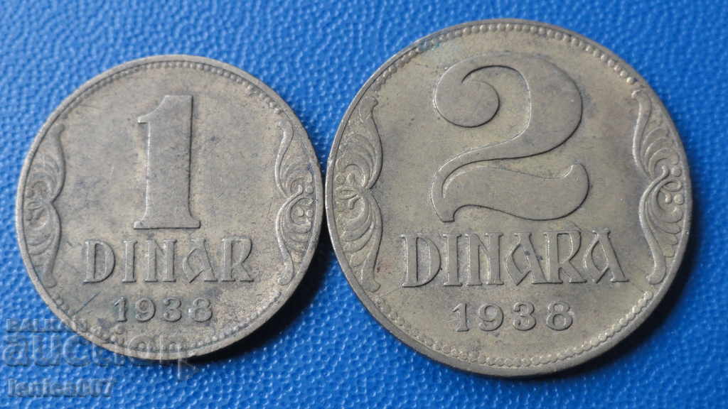 Auction Yugoslavia 1938 - 1 and 2 dinars Auction Yugoslavia 1938 - 1 and 2 dinars