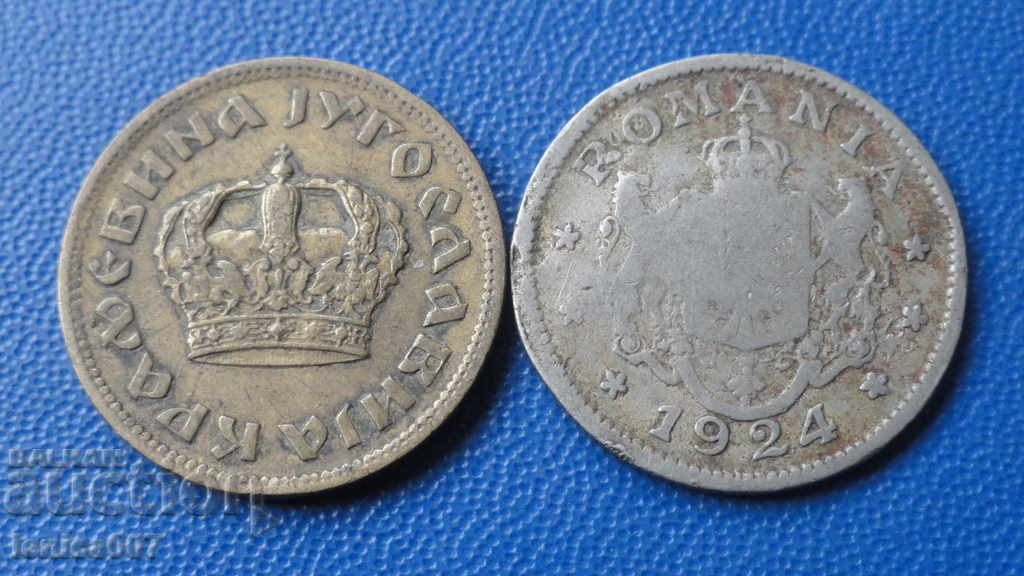 Yugoslavia and Romania - Coins (2 pieces) - 6 Yugoslavia and Romania - Coins (2 pieces) - 6