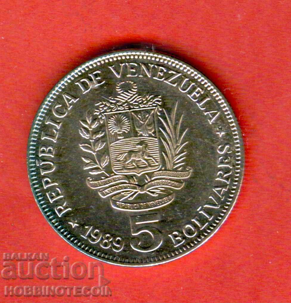 VENEZUELA VENEZUELA 5 Bolivar - număr - eliberare 1989 UNC