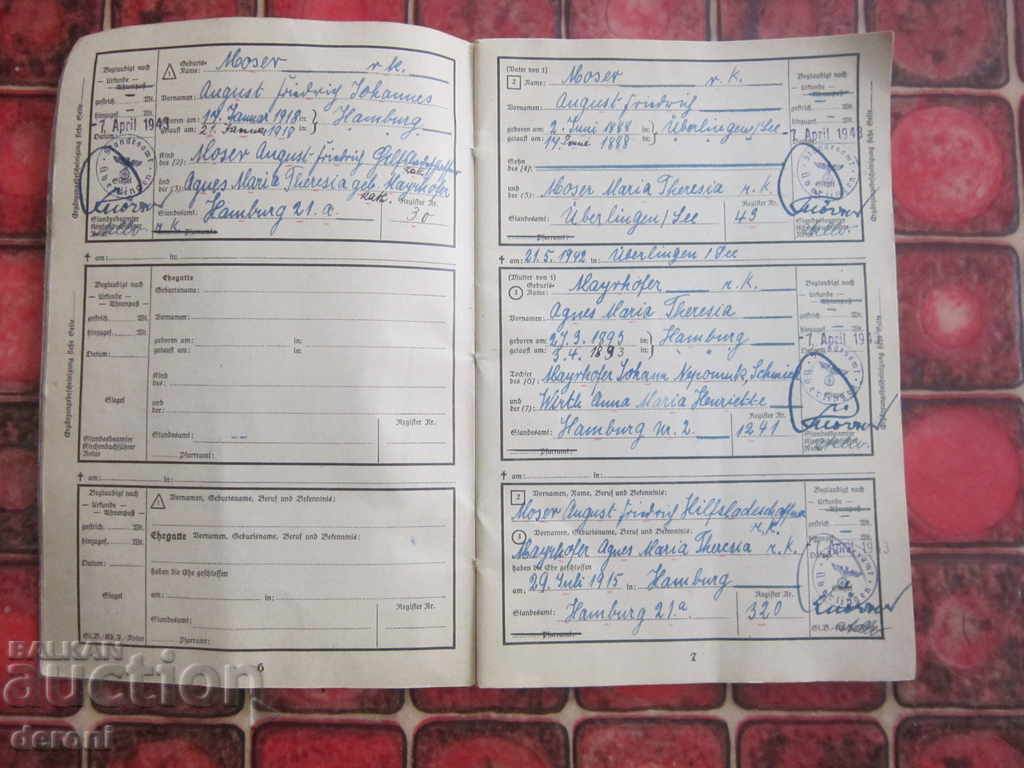 Delivery of Old German document 3 Reich Original Delivery of Old German document 3 Reich Original