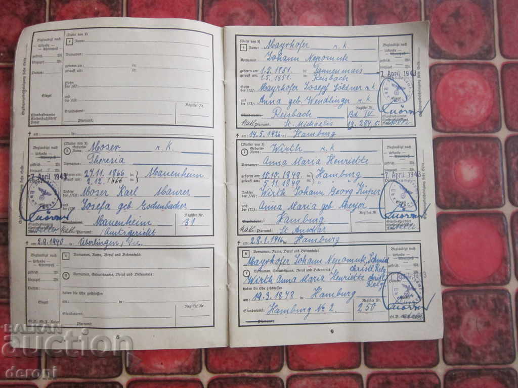 Old German document 3 Reich Original - 5 Old German document 3 Reich Original - 5