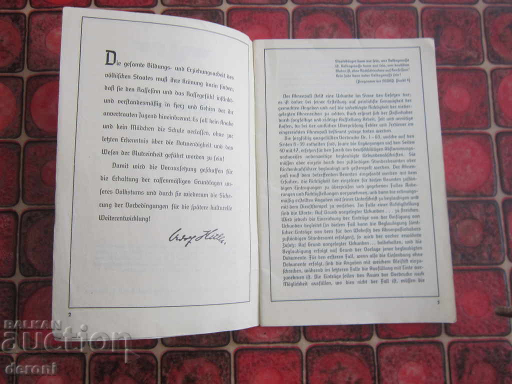 Auction Old German document 3 Reich Original 2 Auction Old German document 3 Reich Original 2