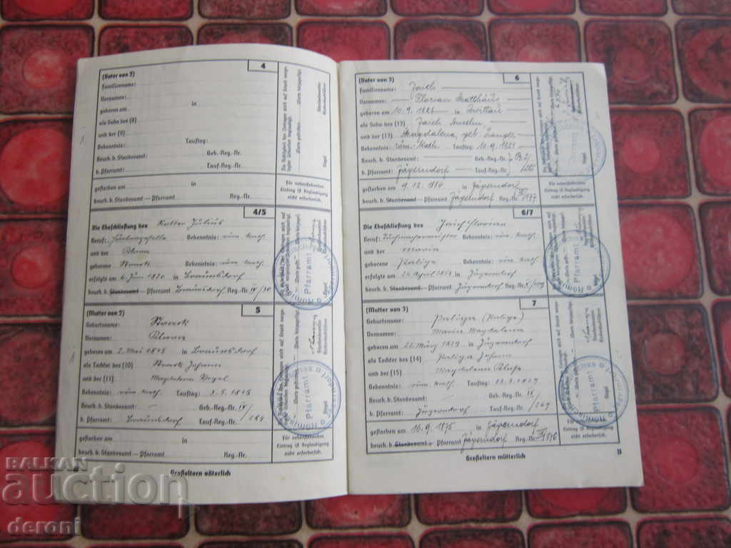 Old German document 3 Reich Original 2 - 5 Old German document 3 Reich Original 2 - 5