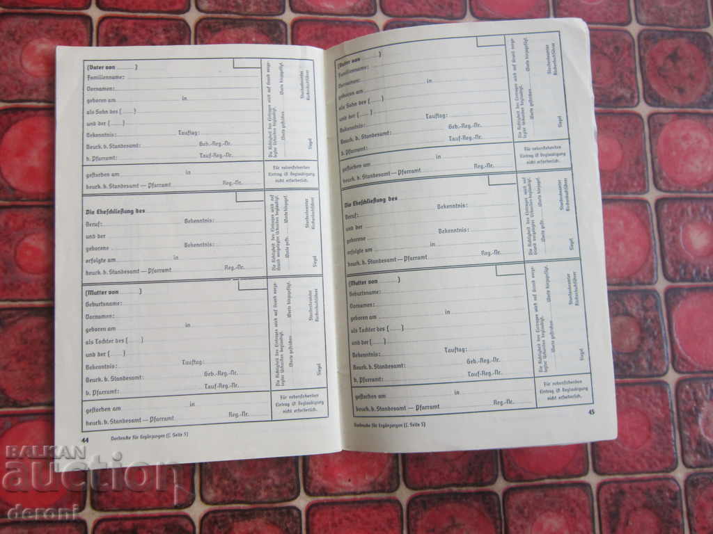 Old German document 3 Reich Original 2 - 6 Old German document 3 Reich Original 2 - 6