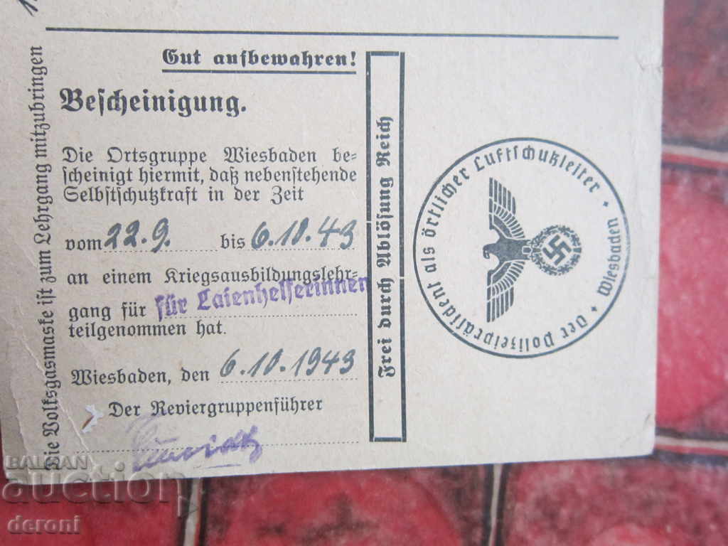 Old German Document 3 Reich Summons Original - 5 Old German Document 3 Reich Summons Original - 5