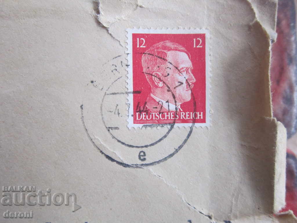 Auction Envelope 3 Reich brand Hitler original Auction Envelope 3 Reich brand Hitler original