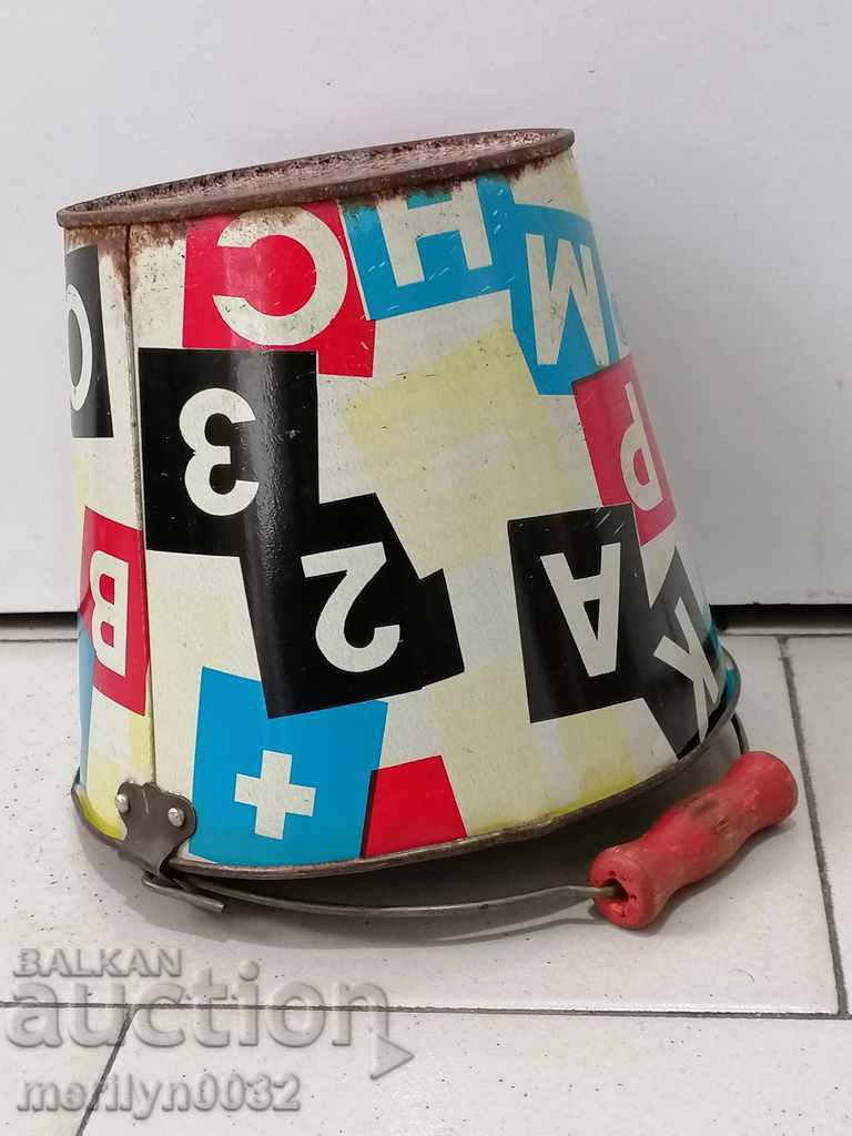 Children's tin toy bucket, bucket USSR with price 44.00 BGN | € 22.50