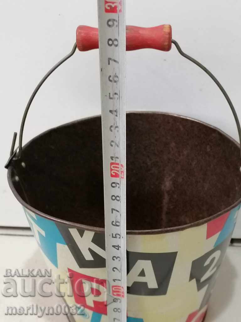 Children's tin toy bucket, bucket USSR - 6
