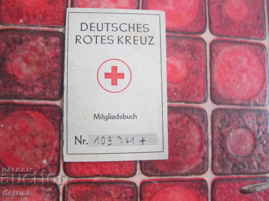 Old German document Red Cross map - 5