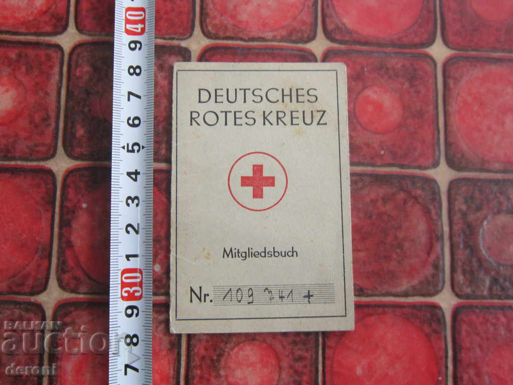 Παλαιό γερμανικό έγγραφο χάρτης του Ερυθρού Σταυρού