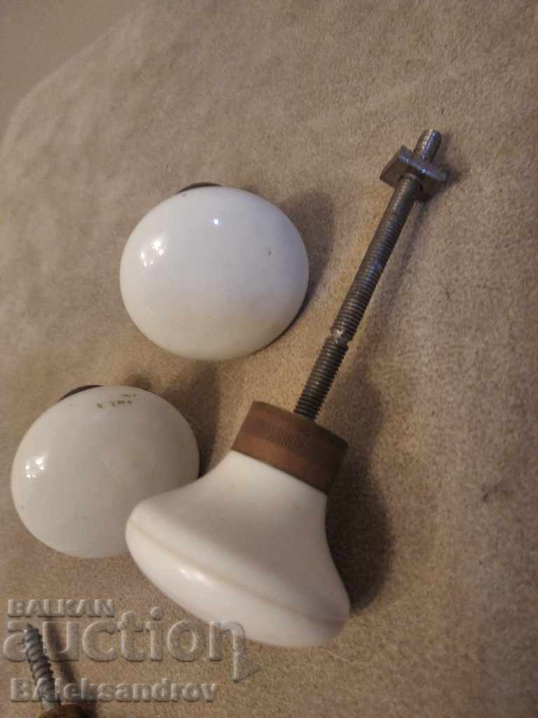 Auction Lot of old porcelain furniture handles Auction Lot of old porcelain furniture handles