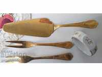 SOLINGEN 24k.Gold cake spatula, forks and others