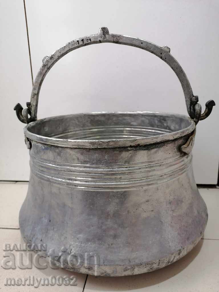 Παλαιό χάλκινο σκεύος, τσίγκινο καζάνι, χαλκός, μέντα