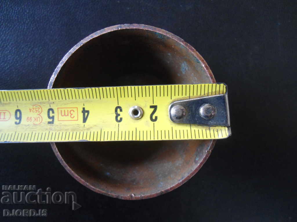 Old copper cup, engraved - 5