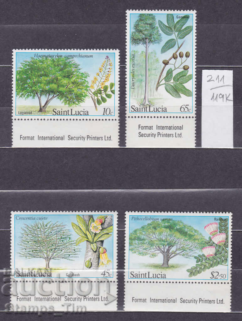 119К211 / Сейнт Лусия 1984 Горски ресурси Дървета (**)