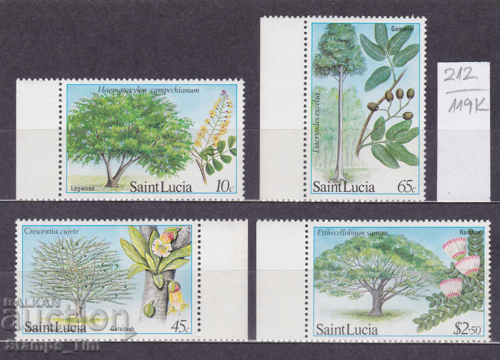 Auction 119K212 / Saint Lucia 1984 Forest resources Trees (**) Auction 119K212 / Saint Lucia 1984 Forest resources Trees (**)