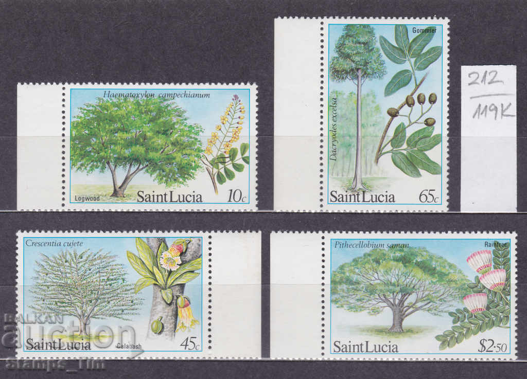 119K212 / Sfânta Lucia 1984 Resurse forestiere Copaci (**)