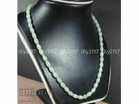 Necklace, necklace, necklace of light green natural jade 46 cm