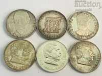 Bulgaria 5 leva Silver 0.900 Lot 6 pieces (L.111.3)