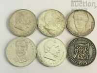 Bulgaria 5 leva Silver 0.900 Lot 6 pieces (L.111.1)