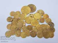 44 pcs. bronze gilded coins for jewelry Turkey