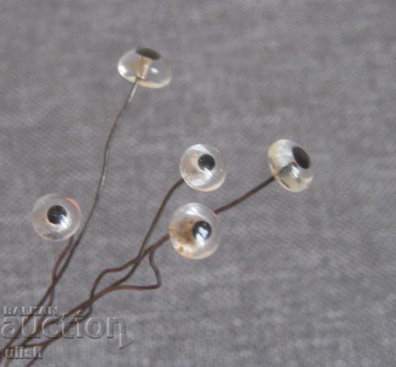 5 X 2 sets of new glass eyes plush toy doll with price 20.00 BGN | € 10.23