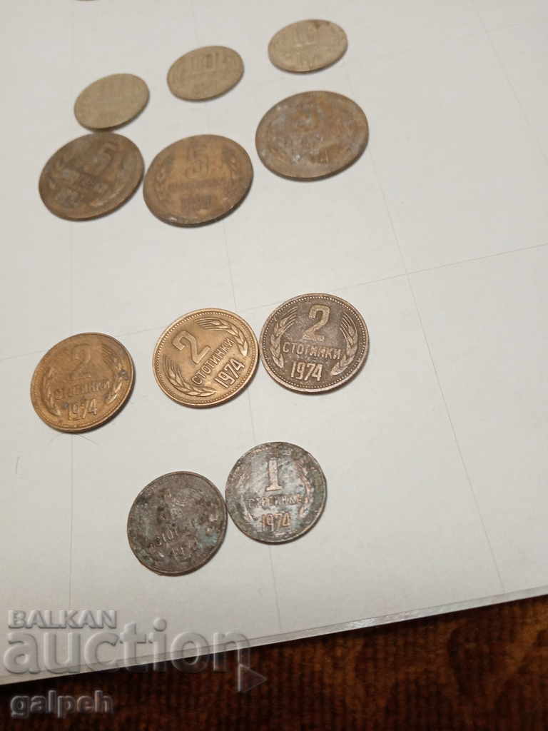 Auction BULGARIA - LOT OF COINS - 1974 - 16 pcs. - BGN 4.00 Auction BULGARIA - LOT OF COINS - 1974 - 16 pcs. - BGN 4.00