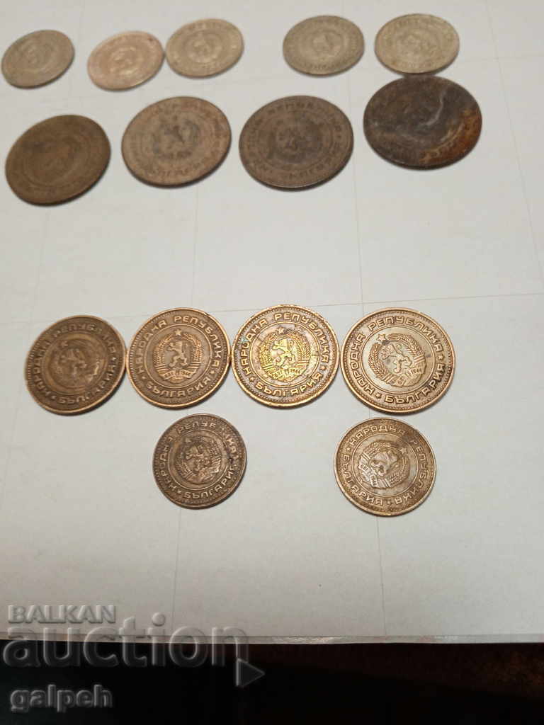 BULGARIA - LOT OF COINS - 1974 - 22 pcs. - BGN 5 - 7 BULGARIA - LOT OF COINS - 1974 - 22 pcs. - BGN 5 - 7