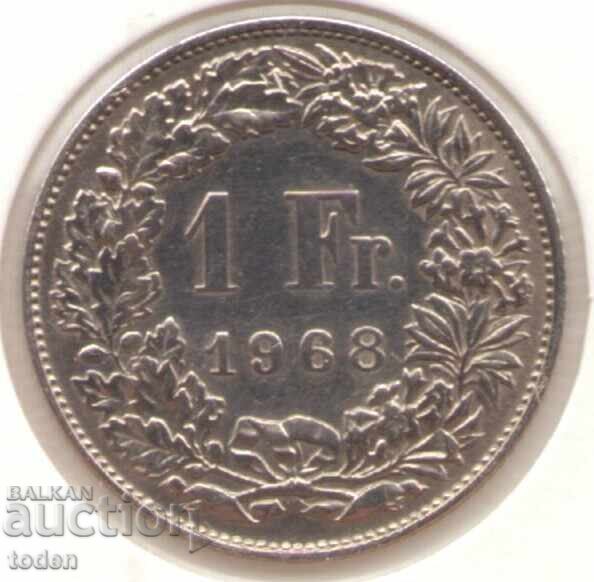 Switzerland - 1 Franc - 1968 - KM# 24a Switzerland - 1 Franc - 1968 - KM# 24a