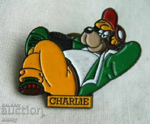 Σήμα χαρακτήρα κινουμένων σχεδίων Charlie Charles the Dog