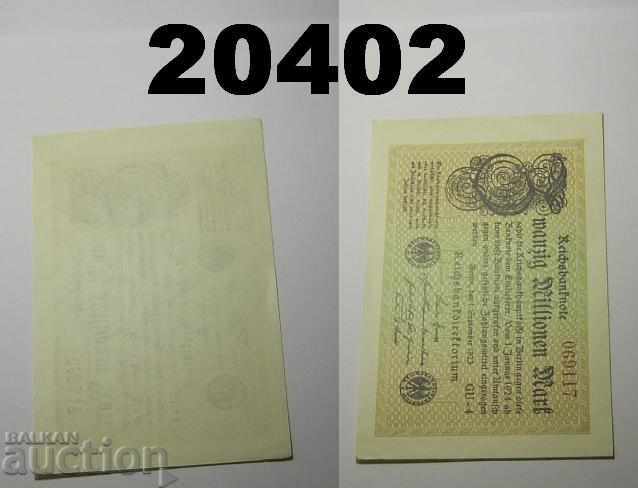 Германия 20 милиона марки 1923 AU/UNC