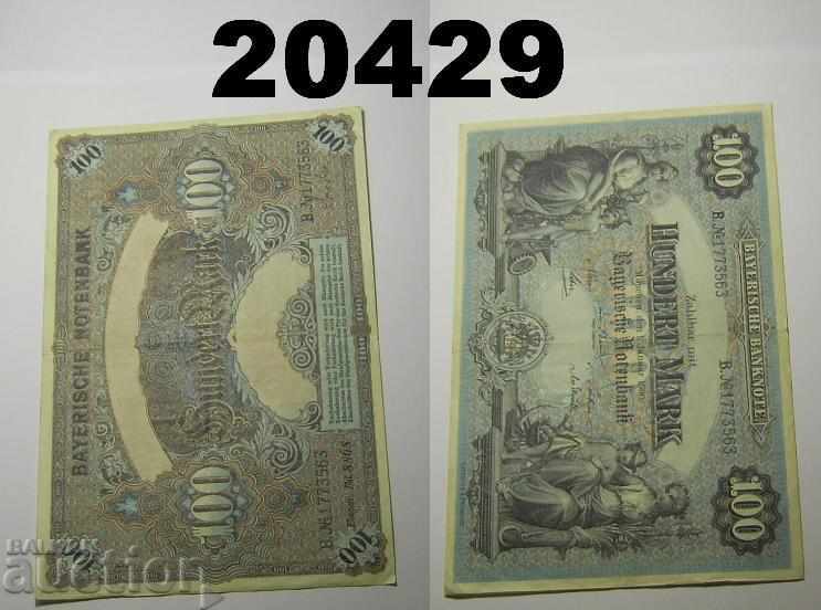 Bavaria 100 mărci 1900 VF