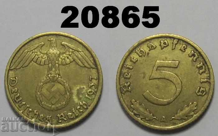 Germany 5 pfennig 1937 A swastika
