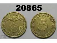 Germany 5 pfennig 1937 A swastika