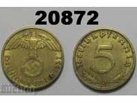 Germany 5 pfennig 1937 J swastika