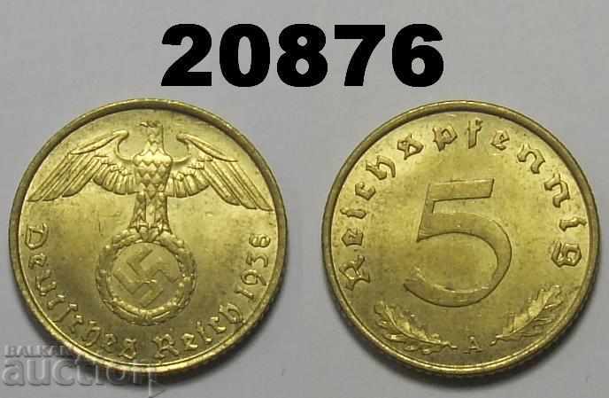 Germany 5 pfennig 1938 A swastika