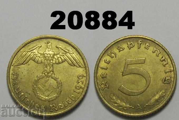 Germania 5 pfennig 1939 O zvastica