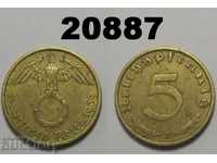 Γερμανία 5 pfennig 1939 F σβάστικα