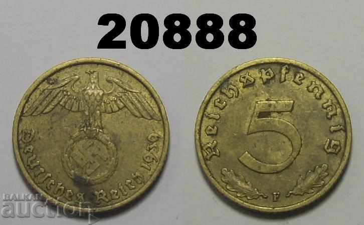 Germania 5 pfennig 1939 F zvastica