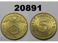 Γερμανία 5 pfennig 1939 J σβάστικα